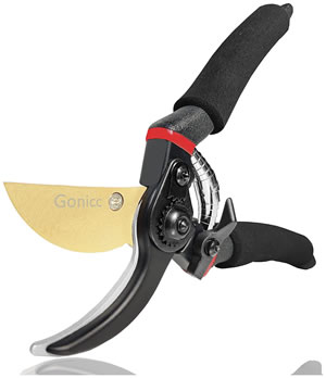 Gonicc 8 inch Professional Secateurs Premium Titanium Bypass Pruning Shears